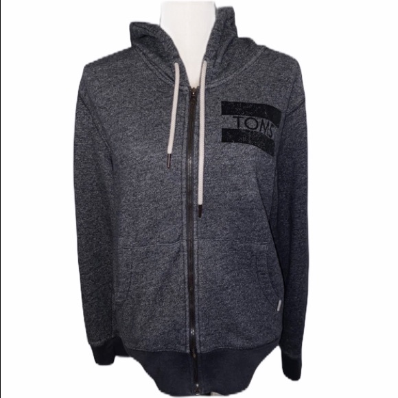 Toms Tops - Toms Logo Gray Zip Up Hoodie
